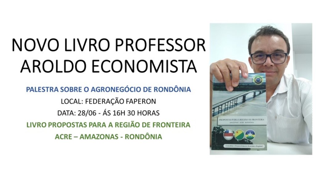 Professor e economista, Aroldo Vasconcelos, lança novo livro - Gente de Opinião