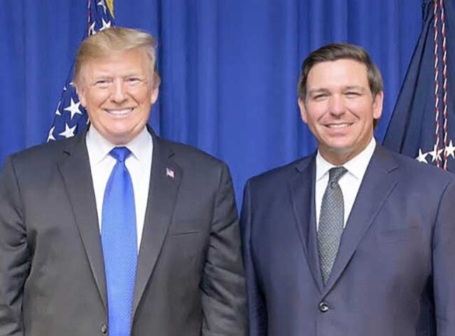 Donald Trump e DeSantis, pré-candidato do partido republicano  - Gente de Opinião