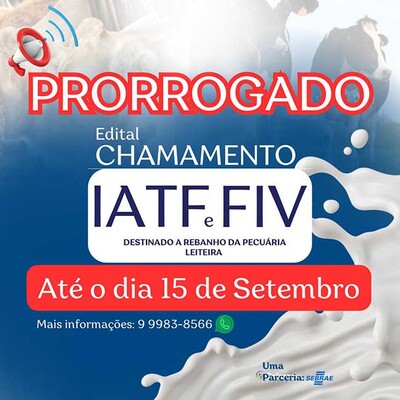 Sebrae RO e Prefeitura de Colorado do Oeste buscam o aumento da produtividade e da qualidade da pecuária leiteira; edital de chamamento público para IATF e FIV segue aberto até 15 de setembro 