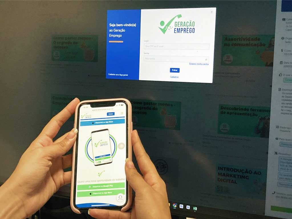 O serviço pode ser acessado mediante uso do aplicativo “Geração Emprego para Trabalhadores”, disponível para iOS, Android e website - Gente de Opinião