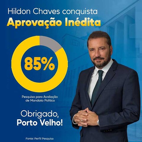 Gestão do prefeito Hildon Chaves conta com 85% de aprovação - Gente de Opinião
