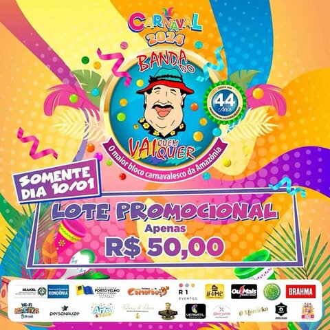 Só nesta quarta-feira: Lote promocional de abadá da Banda do  Vai Quem Quer, apenas R$ 50,00 - Gente de Opinião