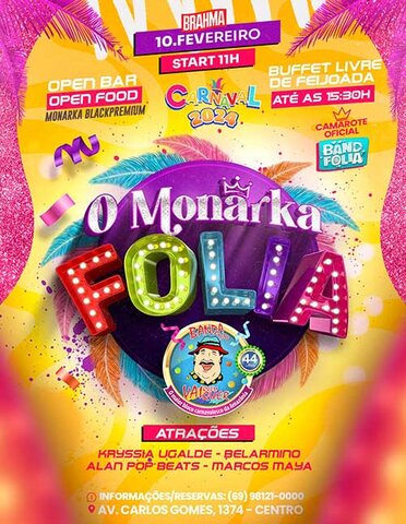 Quatro atrações no Monarka Folia - Gente de Opinião