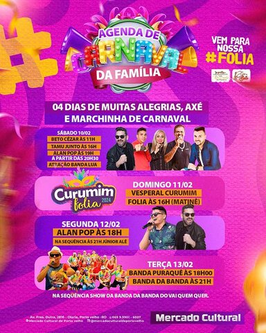 Carnaval da Família' no Mercado Cultural de Porto Velho - Gente de Opinião