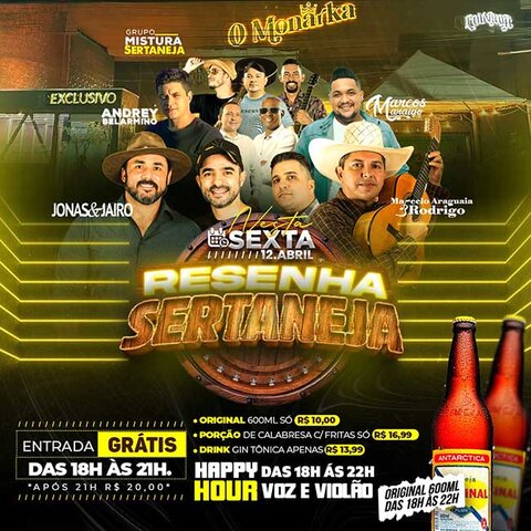 Sexta tem 'Resenha Sertaneja' no O Monarka - Gente de Opinião