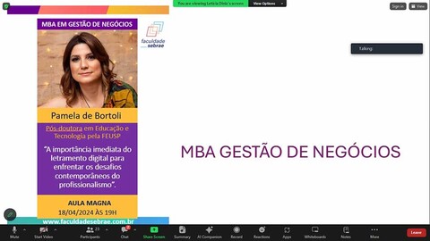 Polo da Faculdade Sebrae em Rondônia realiza aula inaugural do MBA em Gestão de Negócio