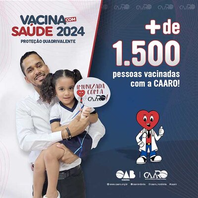 CAARO ultrapassa a marca de 1.500 pessoas vacinadas durante campanha de imunização em Rondônia
