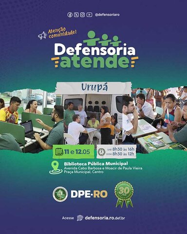 Defensoria do Estado de Rondônia participa de ações sociais no próximo final de semana - Gente de Opinião