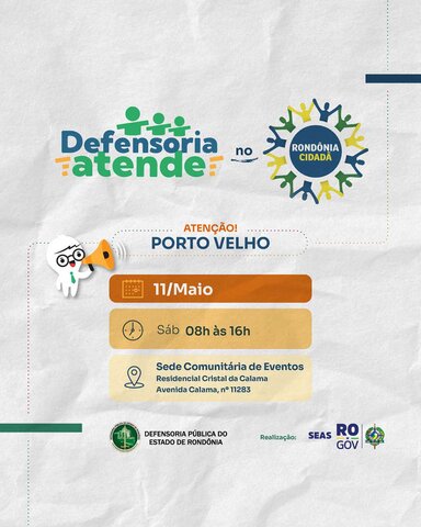 Defensoria do Estado de Rondônia participa de ações sociais no próximo final de semana - Gente de Opinião