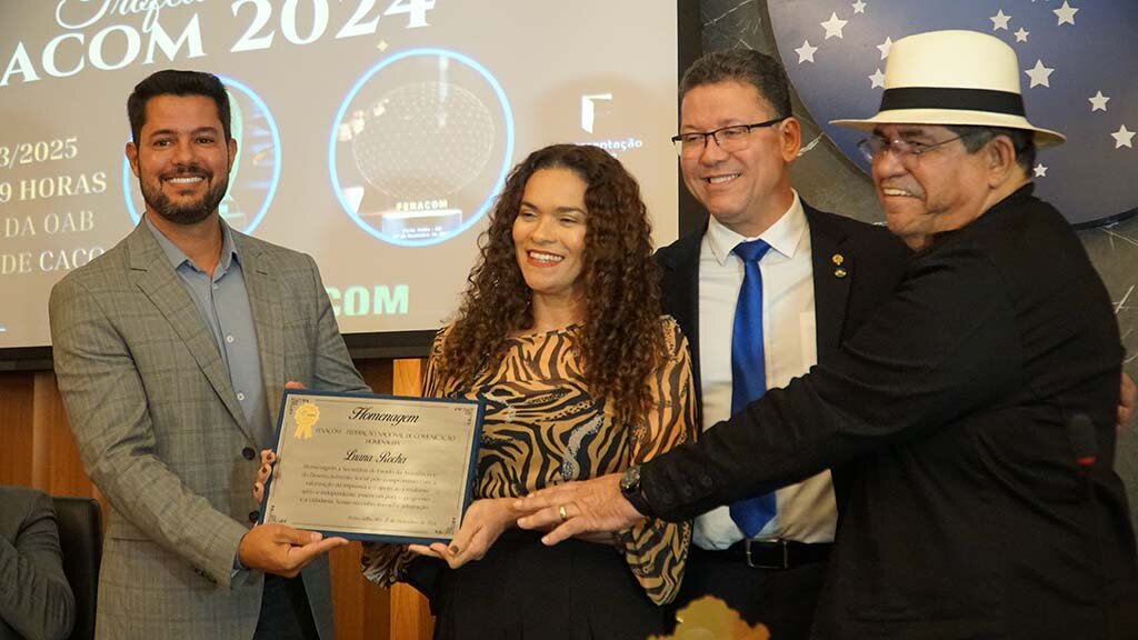 Governador Marcos Rocha e Secretária Luana Rocha são destaques na  entrega do Troféu FENACOM 2024 - Gente de Opinião