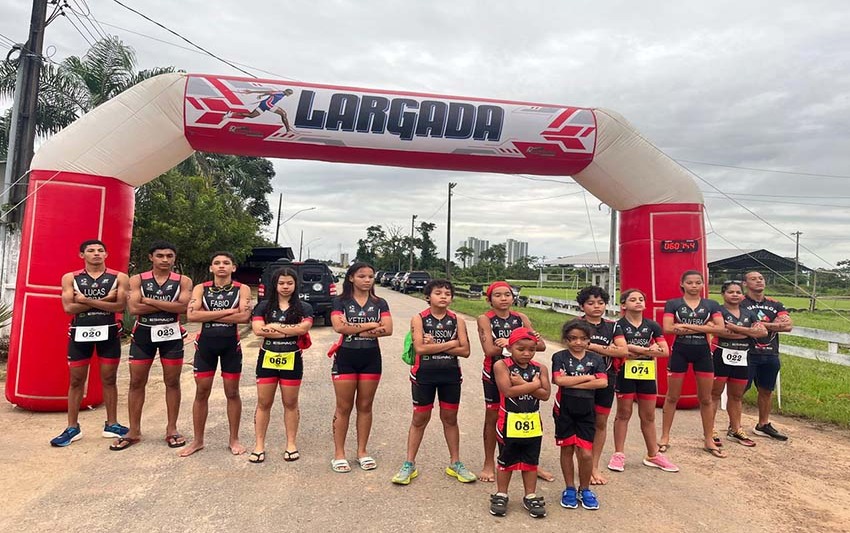 Equipe de triathlon de Porto Velho é destaque no 1º Aquatlhon Acreano
