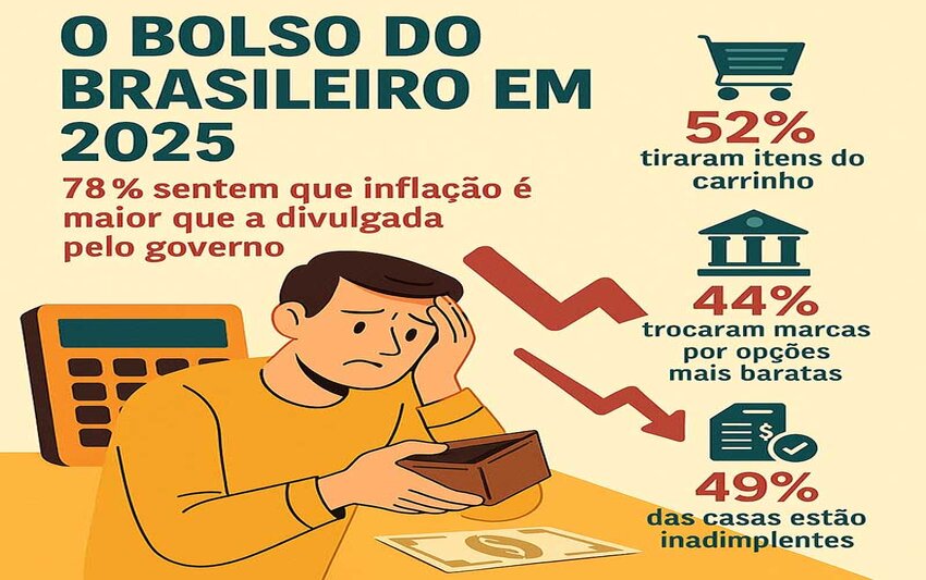 O brasileiro endividado, com renda menor ou estagnada, está inadimplente em 2025