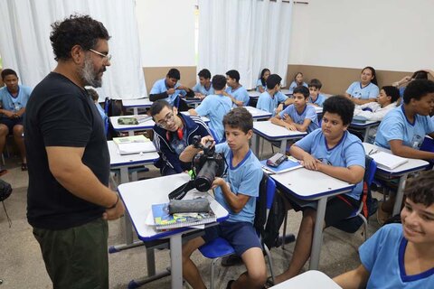 Oficina de produção audiovisual capacita estudantes em Vilhena