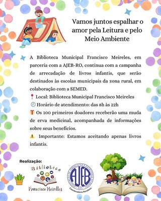 Campanha Prorrogada: Doação de Livros Infantis ganha reforço de parcerias em Porto Velho