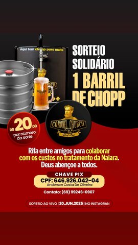 Jornalista organiza rifa de 1 barril de Chopp para arrecadar fundos, em tratamento de câncer da sua esposa - Gente de Opinião