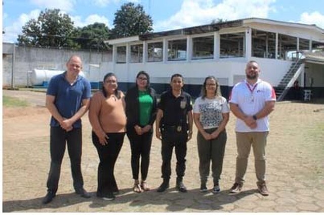 Procurador da República Reginaldo Trindade e equipe do Copen/RO em visita à Casa de Detenção de Vilhena (RO), em 20/05/2025. Foto: Comunicação/MPF - Gente de Opinião