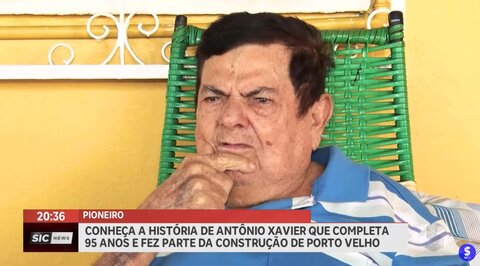 Aos 95 anos, Antônio Xavier é símbolo da história viva de Porto Velho