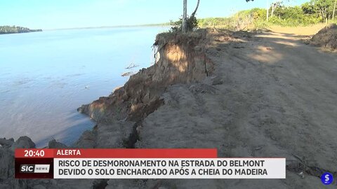 Estrada do Belmont ameaçada devido a ação irregular de dragas na região