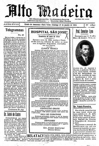 Hospital São José socorria o povo doente, quase um século atrás - Gente de Opinião