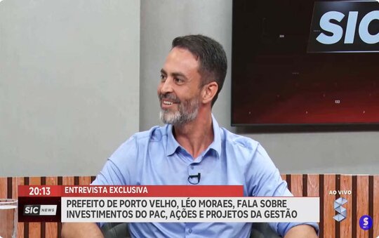 Prefeito Léo Moraes faz mais um balanço de sua gestão, no SIC NEWS