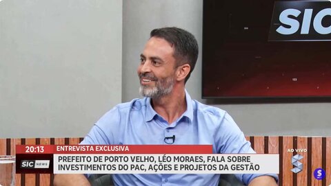 Prefeito Léo Moraes faz mais um balanço de sua gestão, no SIC NEWS