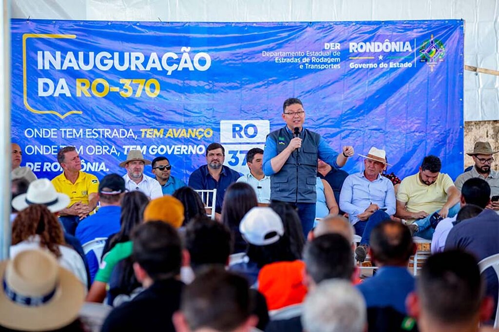 Governador Marcos Rocha entrega 84 km de asfalto na RO 370 que reflete no desenvolvimento do estado - Gente de Opinião