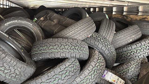 Equipe de Vigilância e Repressão da DRF Porto Velho apreende quase 1 milhão de reais em pneus