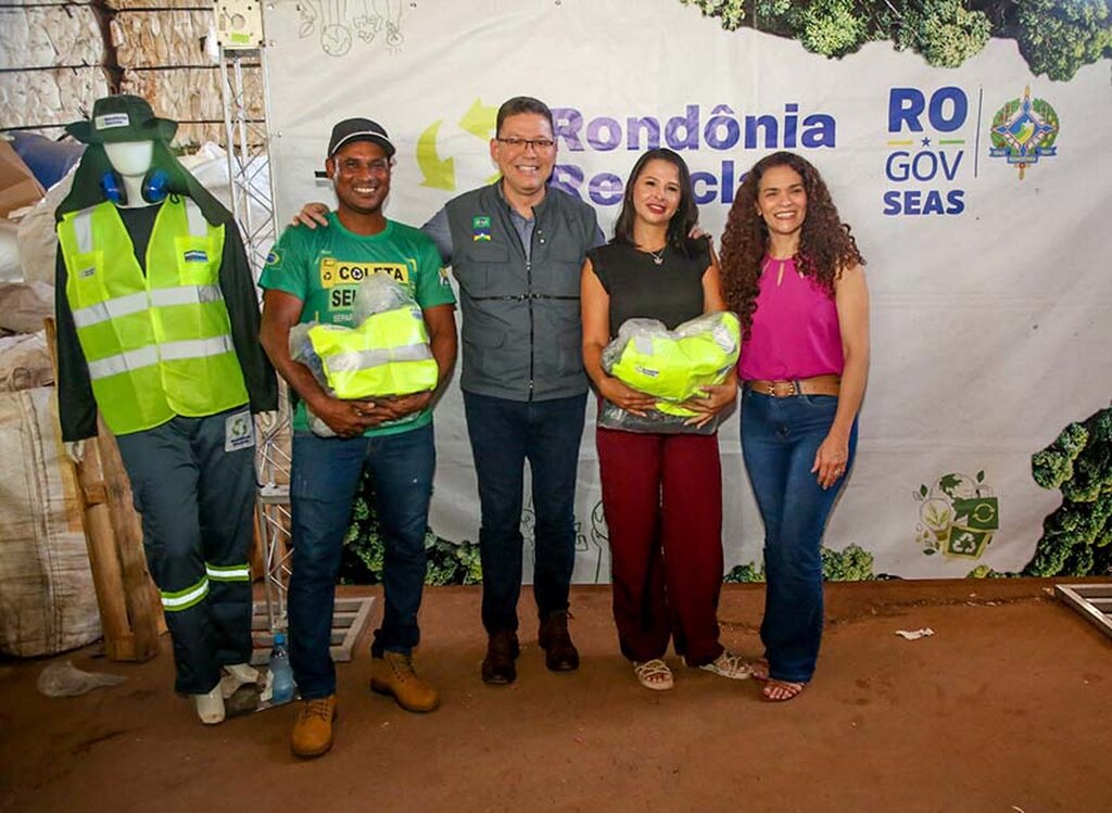 Marcos Rocha e Luana Rocha fortalecem trabalho reciclável com entrega de EPIs para catadores em Pimenta Bueno - Gente de Opinião