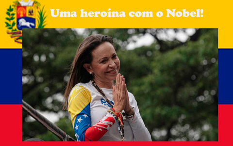 Há os que vivem só do ódio, aplaudindo matanças e há heróis e heroínas, como Maria Corina Machado