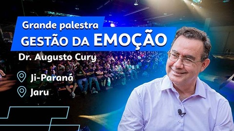 Augusto Cury chega a Rondônia com a palestra “Gestão da Emoção” em Jaru e Ji-Paraná