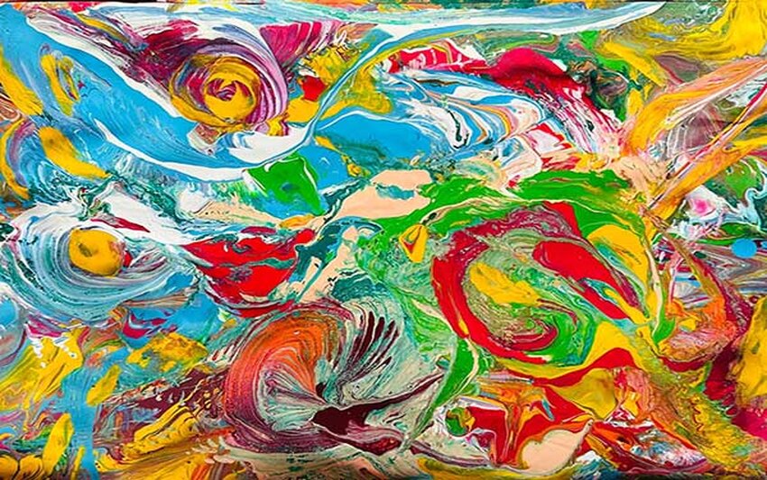 Tempestade de Emoções, guache sobre cartão (Viriato Moura)