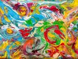 Tempestade de Emoções, guache sobre cartão (Viriato Moura)