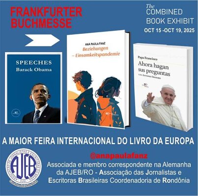 Escritora Ana Paula Fanz lança livro na Frankfurter Buchmesse 2025