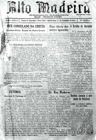 Alto Madeira noticia o feito da EFMM e elogia a empresa (Reprodução) - Gente de Opinião