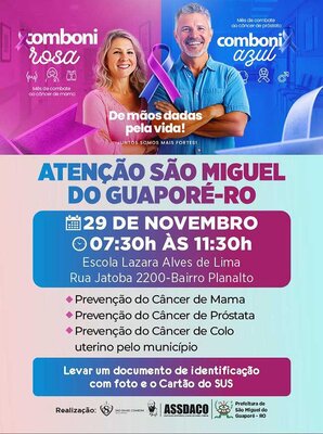 Ação da ASSDACO mobiliza moradores de São Miguel do Guaporé no dia 29 de novembro