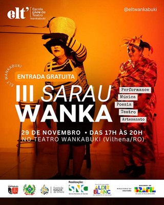 Cultura em Movimento: III Sarau Wanka agita Vilhena neste sábado