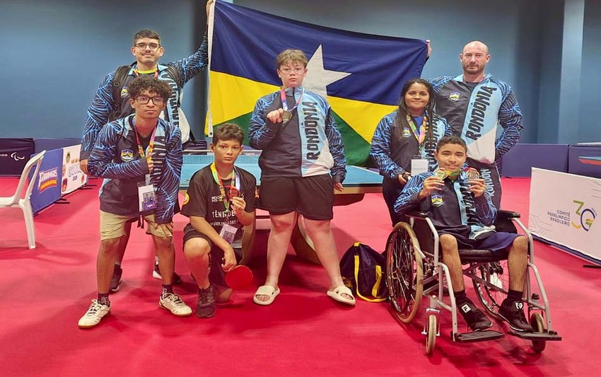 Rondônia soma três ouros no tênis de mesa das Paralimpíadas Escolares 2025