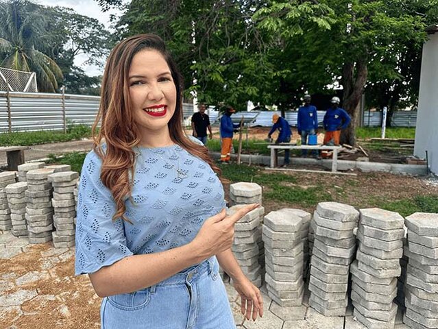 Deputada federal Cristiane Lopes acompanha andamento das obras no Complexo Deroche Pequeno Franco, em Porto Velho - Gente de Opinião