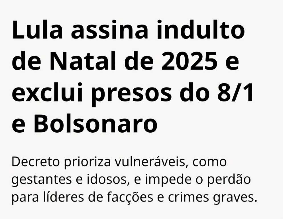 Indulto de Natal - Gente de Opinião