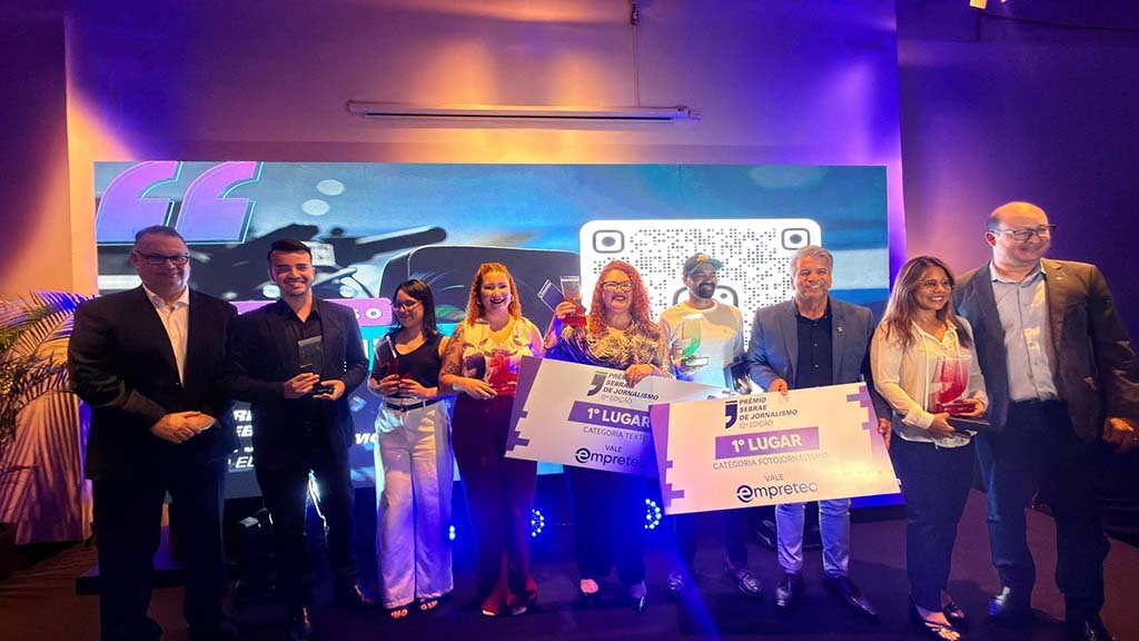 Vencedores celebram a premiação que destacou Amanda Oliveira, Loide Gonçalves e Giliane Perin, reforçando o compromisso do Sebrae em Rondônia com a valorização do jornalismo no estado. Fotos: Assessoria. - Gente de Opinião