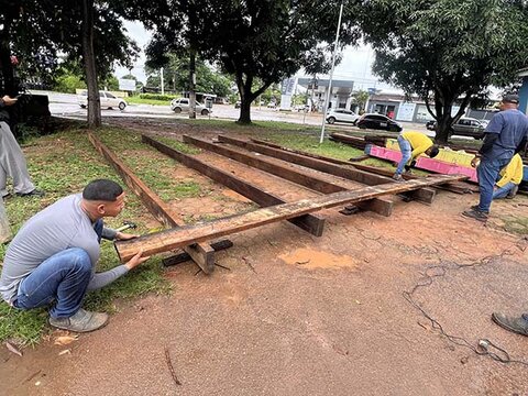 Ponte de madeira de sete metros será instalada no Skate Parque de Porto Velho