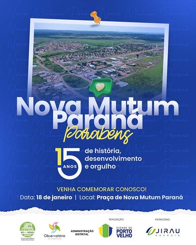 Nova Mutum Paraná celebra 15 anos com programação cultural, esportiva e comunitária - Gente de Opinião