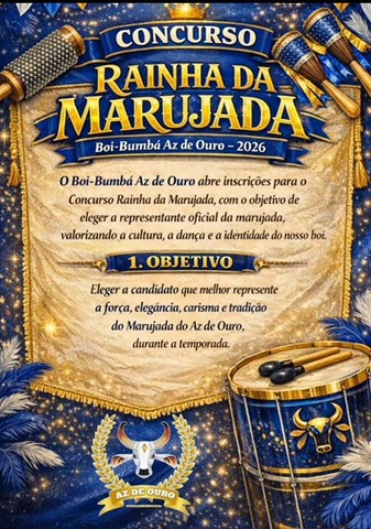 Boi-Bumbá Az de Ouro abre inscrições para o concurso "Rainha da Marujada 2026" - Gente de Opinião
