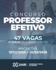 UNIR abre concurso com 47 vagas para professores efetivos em diversas áreas