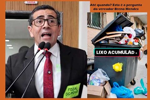 Crise do lixo: vereador diz que há bairros que correm o risco de crise sanitária e contrato será rompido