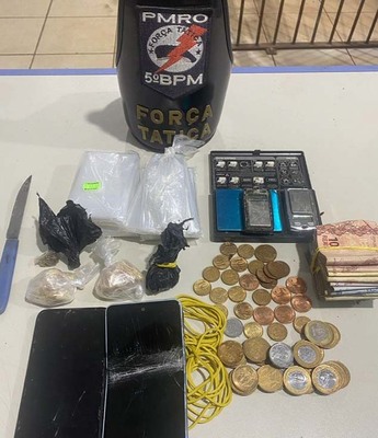 Três são presos por tráfico de drogas durante ação da Polícia Militar no bairro Aponiã, em Porto Velho