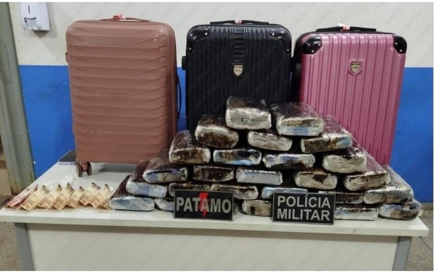 Mulher é presa com quase 29 kg de maconha em ônibus interestadual em Vilhena