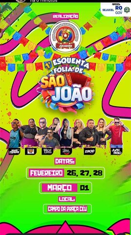 Cultura e Tradição: "1º Esquenta Folia de São João" Começa Hoje em Porto Velho - Gente de Opinião