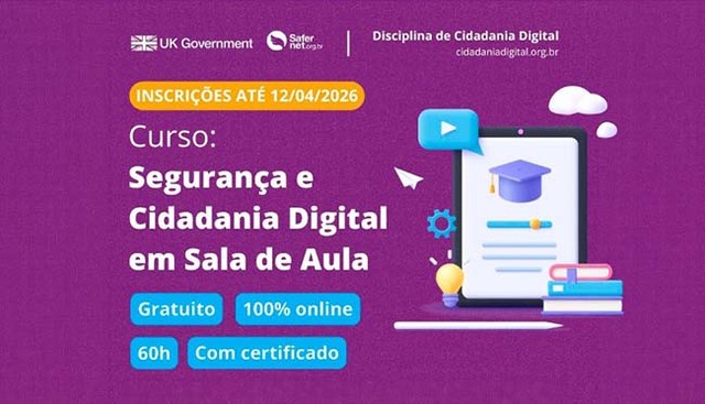 Turma exclusiva aborda segurança na internet, prevenção de violências digitais e educação midiática, com inscrições abertas até 12 de abril - Gente de Opinião