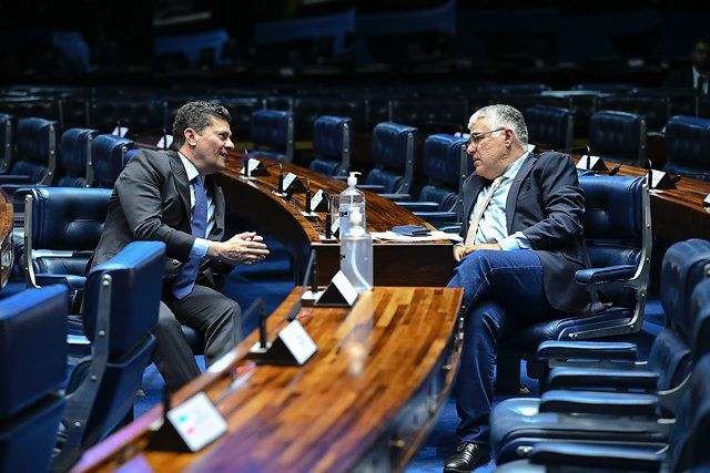 Senadores Sérgio Moro e Eduardo Girão (Crédito: Carlos Moura/Agência Senado) - Gente de Opinião